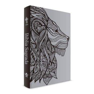 Imagem de Livro - Bíblia Leão Prateado - Capa Dura Luxo - NTLH