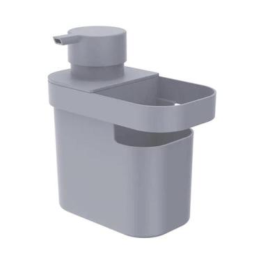 Imagem de Kit Dispenser Detergente e Organizador + Rodo Compacto Chumbo - Ou