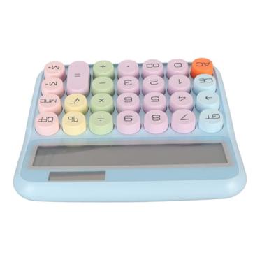 Imagem de Aqur2020 Calculadora Colorida, Display LCD de 12 Dígitos Com Luz de Fundo e Teclas Estilo Máquina de Escrever, Calculadora de Escritório Com Botão Redondo retrô para Uso Em Escritório (Azul)
