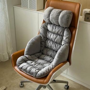 Imagem de Almofada para cadeira de escritório com encosto alto e almofada removível, confortável e com efeito de balanço, ideal para escritório, casa, cozinha e estudantes.