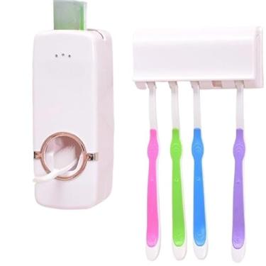 Imagem de Porta Escova de Dentes com Esterilizador UV e Dispenser de Pasta – Suporte para 4 Escovas Recarregável USB(SIMPLES SEM/UV 1 UN)