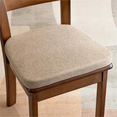 Imagem de Almofadas para Cadeiras de Jantar, Conjunto de 2, Almofadas Grossas Antiderrapantes para Assento de Sala de Jantar, Almofadas de Assento Removíveis, para Cozinha, Sala de Jantar e Escritório