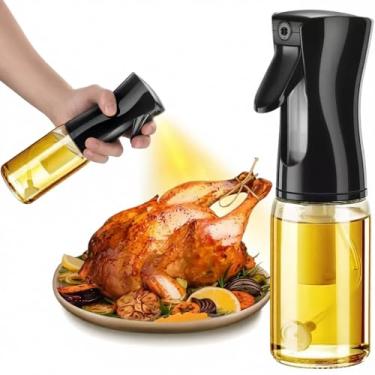 Imagem de Spray Azeite Pulverizador Culinária Borrifador de Azeite Vinagre Salada Óleo Para Cozinha 200ml PREMIUM Kitchen (Preto)
