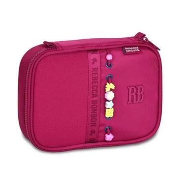 Imagem de Estojo Escolar Rebecca Bonbon Box Beaded Fun Juvenil Original Cor:Rosa