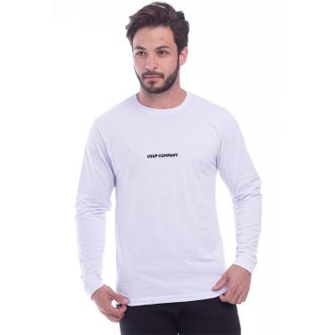 Imagem de Camisa Manga Longa Blusa Masculina Frio Algodão Confortavel-Masculino