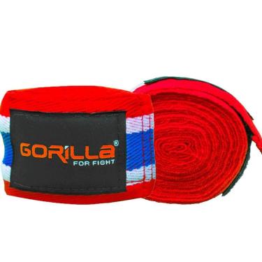 Imagem de Bandagem Elástica Fita Esportiva Muay Thai MMA Boxe 2,5 Metros Gorilla-Unissex