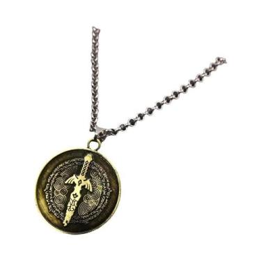 Imagem de Chaveiro Pingente Zeldas Master Sword Link Hero Hylian Shield Tears of