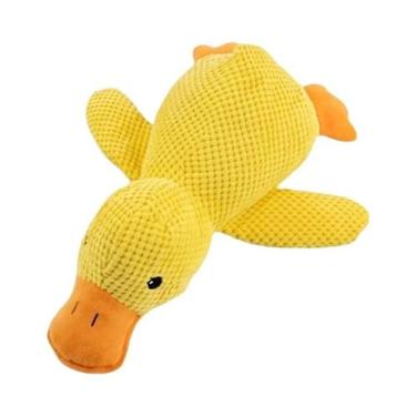 Imagem de Brinquedo De Pato Amarelo Para Cães, Com Som De Pato Que Calma, Almofa