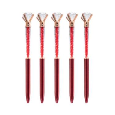Imagem de Conjunto Elegante De 5 Canetas Com Cristais Para Presentes De Escritór