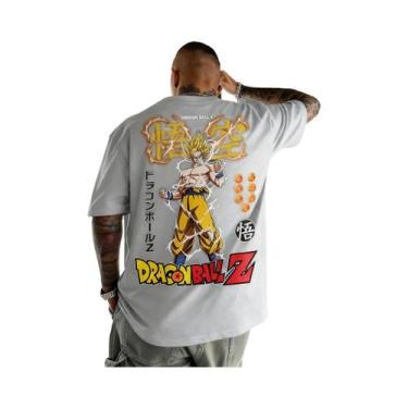 Imagem de Camiseta Gráfica Dragon Ball Para Homens E Mulheres, Algodão, Oversize