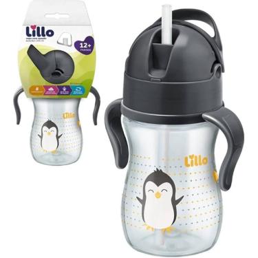 Imagem de Copo Infantil Com Canudo e Alça Evolution 240ml Neutro Lillo