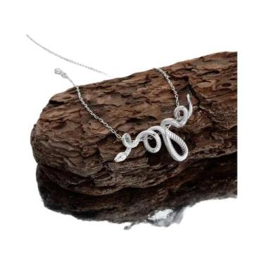 Imagem de Colar Com Pingente De Cobra Banhado a Ouro Prateado Para Mulheres E Ho
