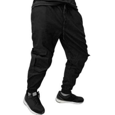 Imagem de Calça Jogger CARGO PRETA Masculina Sarja The STEPHEN C.-Masculino