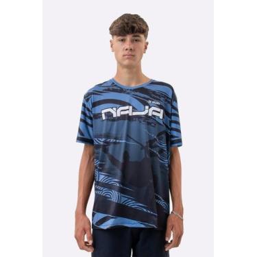 Imagem de Camiseta Masculina HUPI Bike Naja V10 Azul e Preto, Azul, Preto, M