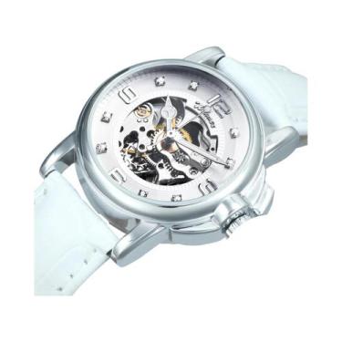 Imagem de Relógio Mecânico Feminino Elegante Com Esqueleto Luminoso, Pulseira De