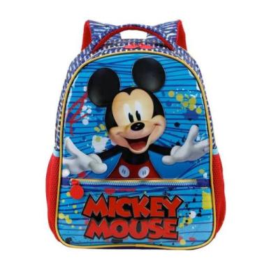 Imagem de Mochila de costas escolar infantil Mickey Xeryus Original, Azul, Único