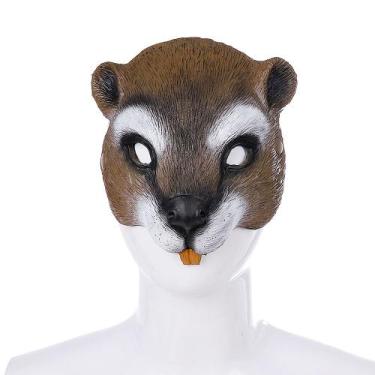 Imagem de Máscara Cute Squirrel Half Face PU Foam para adultos e adolescentes - 