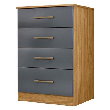 Imagem de Cômoda Para Quarto 61cm Com 4 Gavetas Miriad Freijó-cinza Z17 - Mpozenato