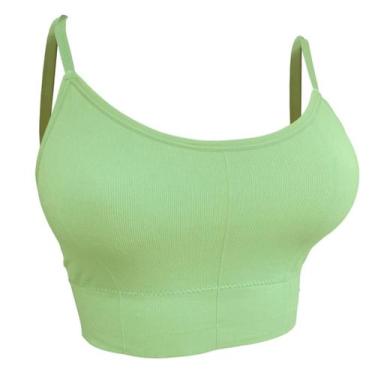 Imagem de Top Com Bojo Removível Alça Fina Super Confortável Academia COR:LARANJ