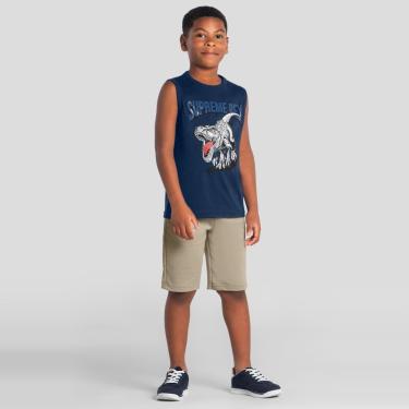 Imagem de Conjunto infantil estampa em gel de dinossauro Brandili-Masculino