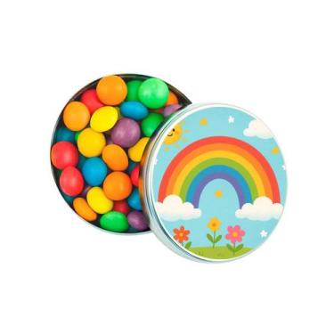Imagem de Kit 30 Latinhas Lembrancinhas Arco-íris Cor: Prateado - Gil Festa Kids