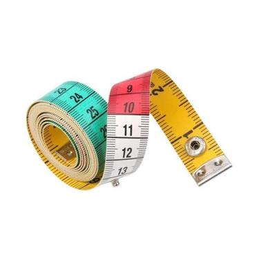 Imagem de Fita Métrica Multicolorida Macia Com Fechos De Pressão, Ferramenta De 