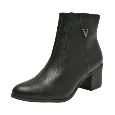Imagem de Bota Feminina Couro Salto Baixo Bloco Confortavel Via Marte