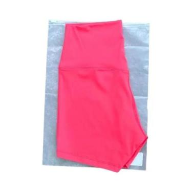 Imagem de Shorts de Yoga Fitness Feminino - Cintura Alta, Cor Sólida, Legging Ju