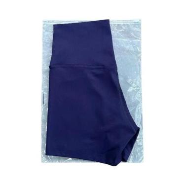 Imagem de Shorts de Yoga Fitness Feminino - Cintura Alta, Cor Sólida, Legging Ju