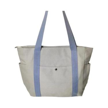 Imagem de Bolsa Tote De Lona De Grande Capacidade, Bolsa Versátil Feminina Para 