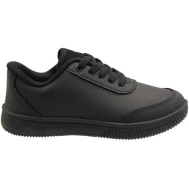 Imagem de Tênis Infantil Casual Kidy Colegial Basic Macio Menino, Preto, 32