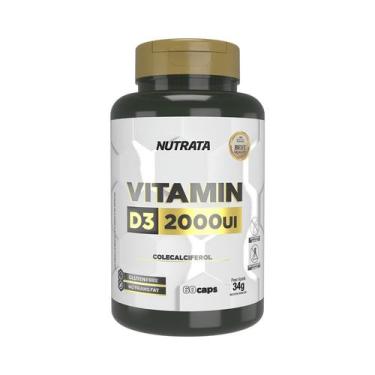 Imagem de Vitamina D3 2000UI 60 Cápsulas Nutrata Energia Imunidade e Saúde Óssea