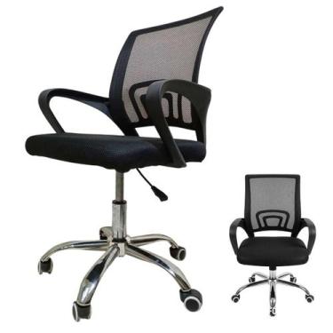 Imagem de Cadeira de Escritorio Ergonomica Giratoria Rodas Altura Ajustavel Conf