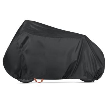 Imagem de Capa Protetora para Moto Preta para Proteção em Diversos Modelos de Motos Contra Sol Chuva e Poeira Forrada Impermeável