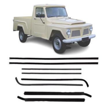 Imagem de Jogo de Canaletas e Pestanas para Portas F103 Ford Pick-up F-75 1977 a 1982 e Rural Wil...