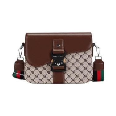 Imagem de Bolsa Transversal Masculina Impermeável Em Jacquard, Bolsa Casual Fash