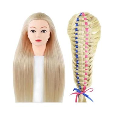 Imagem de Cabeça De Manequim Loira De Fibra De Alta Temperatura Para Treinamento