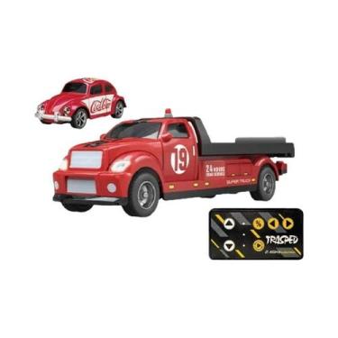 Imagem de Caminhão De Brinquedo Com Reboque Em Escala 1/64 Para Crianças, Contro