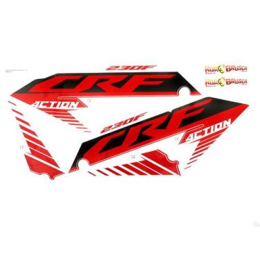 Imagem de Conjunto Adesivos Carenagem Take Plástico Biker 4ction Crf 230, Branco