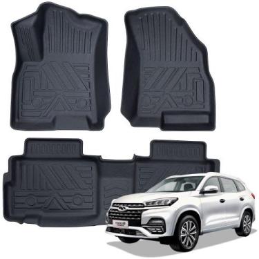 Imagem de Tapete automotivo bandeja de borracha para TIGGO 8 Conjunto 3 peças Ek
