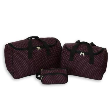 Imagem de Kit de Viagem Marrocos 2 Malas e 1 Frasqueira Viccina, Preto, Pink