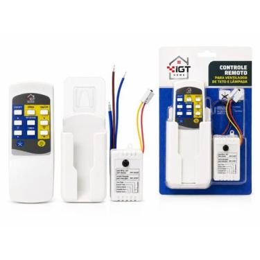 Imagem de Controle Remoto Ventilador Teto e Lâmpada Velocidade Única - IGT