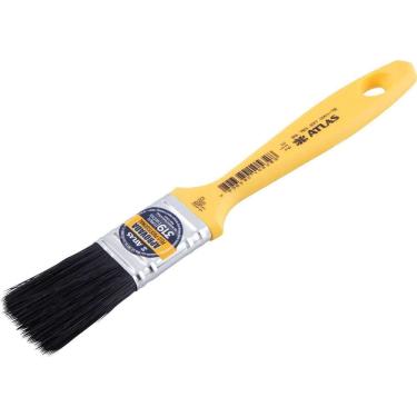 Imagem de Pincel 1 Médio Cerdas Pretas 319/3 Atlas - Ideal Para Pinturas Com Esmaltes Sintéticos E Tintas A