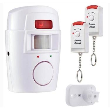 Imagem de Alarme Residencial Comercial Sensor Sem Fio Sirene 105Db Com 2 Control