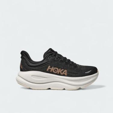 Imagem de Tênis de Corrida Hoka Bondi 9 Feminino, 39, Preto, Rosa