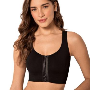 Imagem de Sutiã Feminino Abertura Frontal Ampla Sustentação Trifil, M, Preto