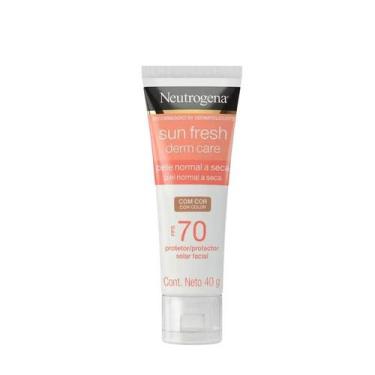 Imagem de Protetor Solar Facial FPS 70 Neutrogena Sun Fresh Derm Care Com Cor 40