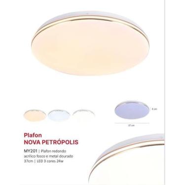 Imagem de Plafon Tupiara Nova Petropolis C/acr 24w Dr
