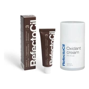 Imagem de Kit Refectocil 1 Tinta Oxidante Creme 1 Nº3 Castanho Natural - RECEFTO