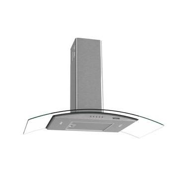 Imagem de Coifa de Parede Fogatti Clean Vidro Curvo Kromanox 90cm Inox com Filtro de Gordura 220V